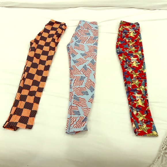 LuLaRoe Pants - LuLaRoe 4th of July OS Leggings! Price for all!